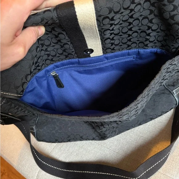 Coach Black Signature Messenger Bag